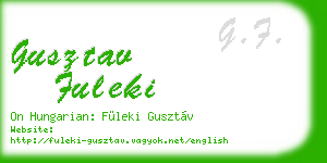 gusztav fuleki business card